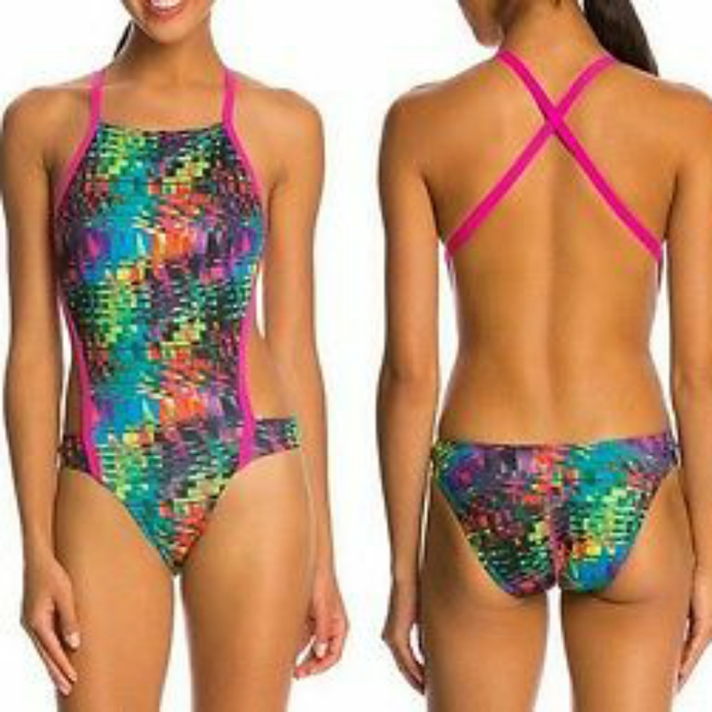 Speedo Swimsuit Eye Spy Printed Vee 2 Women's One-
